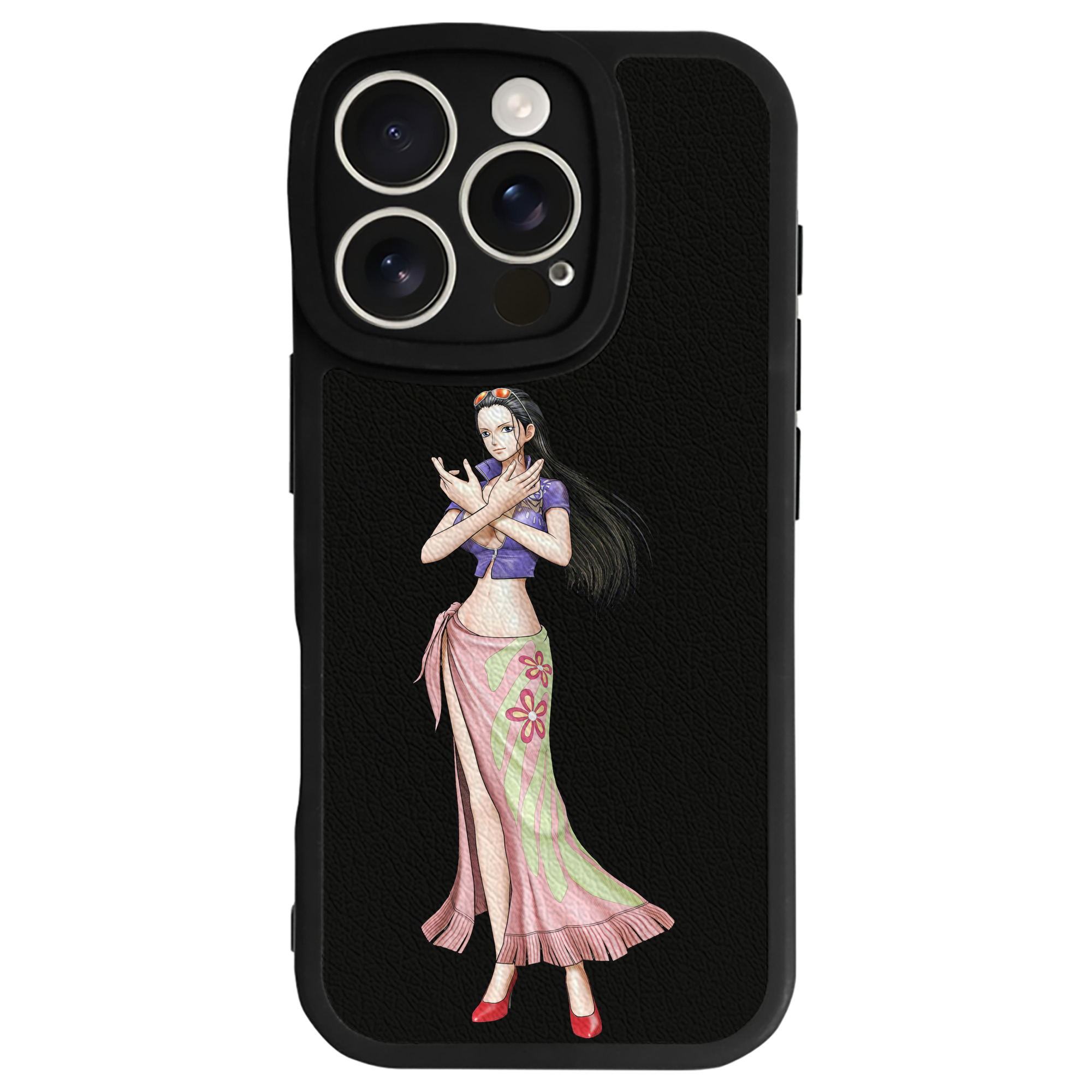 （画像用） ワンピース ニコ・ロビン ONE PIECE Nico Robin 【iPhone 16シリーズ対応】シリコンスマホケース（レザー調） 材質：シリコン